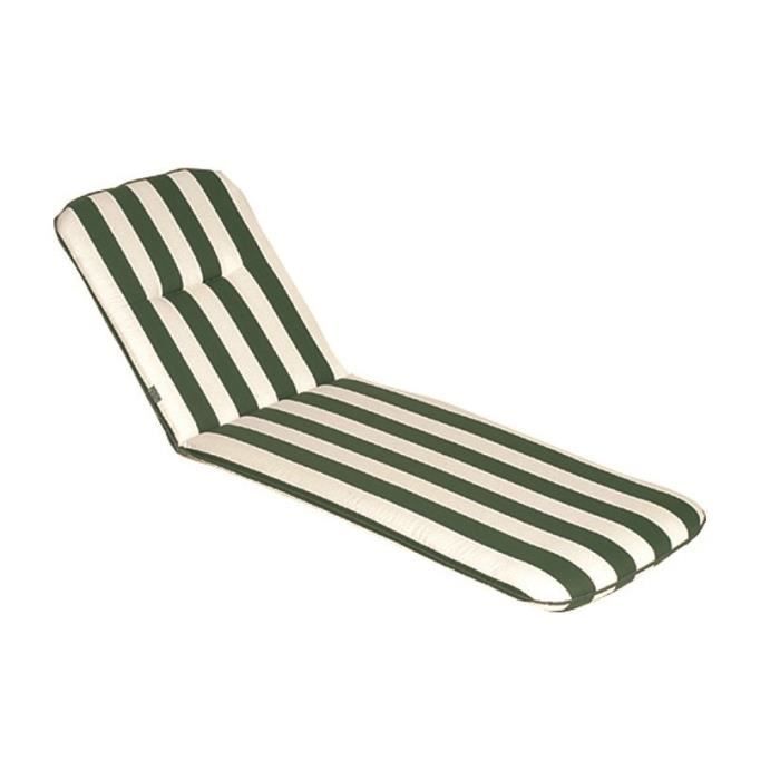 PRIVATE GARDEN Sun Lounger Cushion CANCALE Green 184x59x5.5 cm