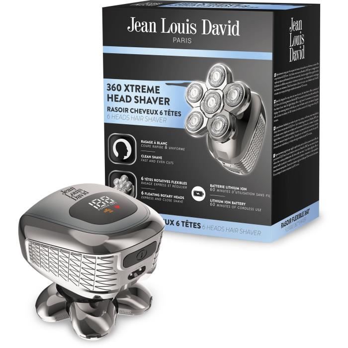 JEAN LOUIS DAVID Hair Shaver - 6-Head Rotary Shaver - Lithium-Ion Battery