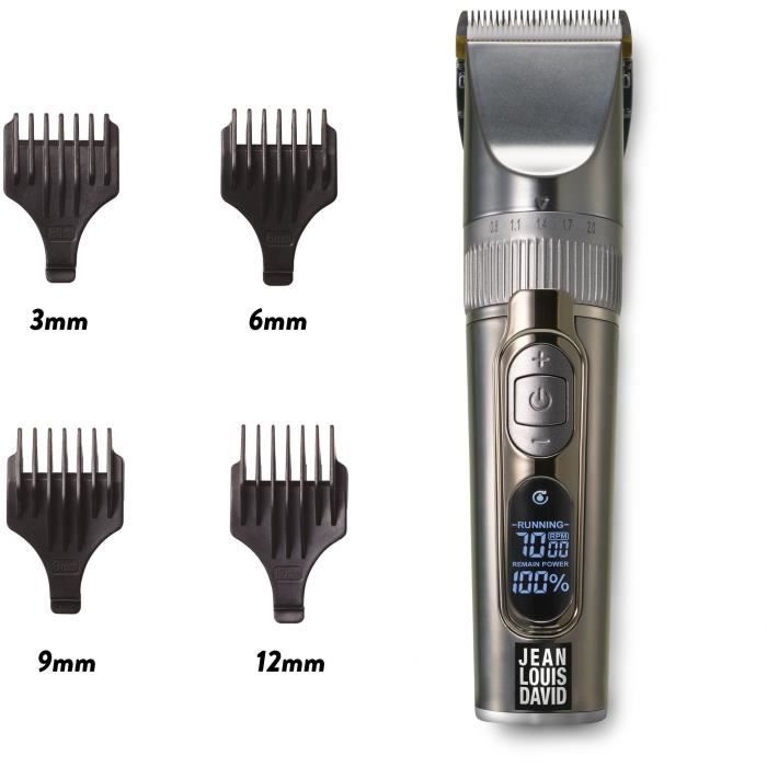 JEAN LOUIS DAVID Beard & Hair Trimmer - Digital Clipper - 25 Cutting Lengths