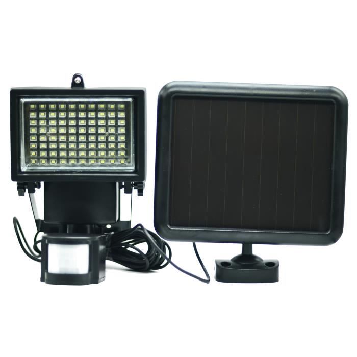 GALIX High-Brightness Solar Spotlight - 80 LEDs - Black