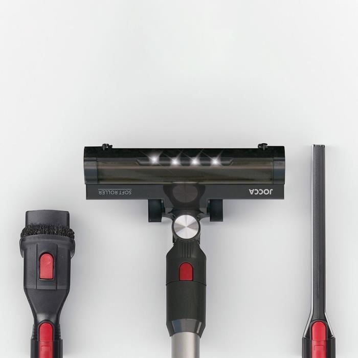 JOCCA Cordless Stick Vacuum Cleaner - Touchscreen - 8000 Pa - 55 min Runtime - 0.7 L - Grey