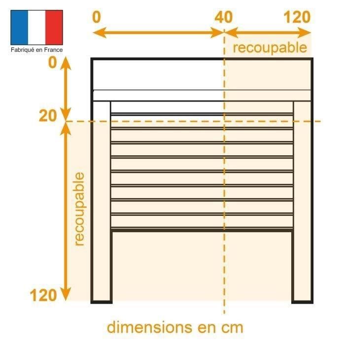 PVC Roller Shutter - 120 cm x 100 cm - Manual Operation - White W100