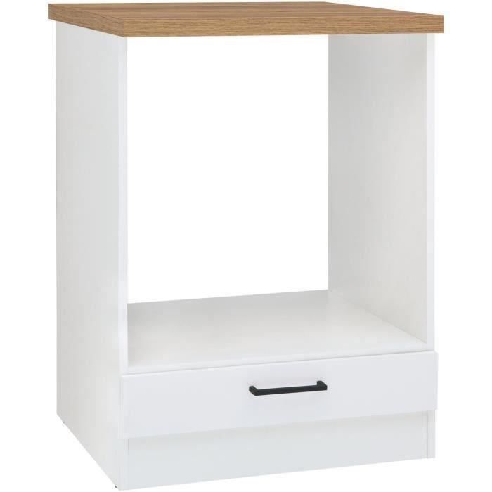 JUNONA Oven Base Cabinet - Glossy White - W 60 x H 86 x D 60 cm