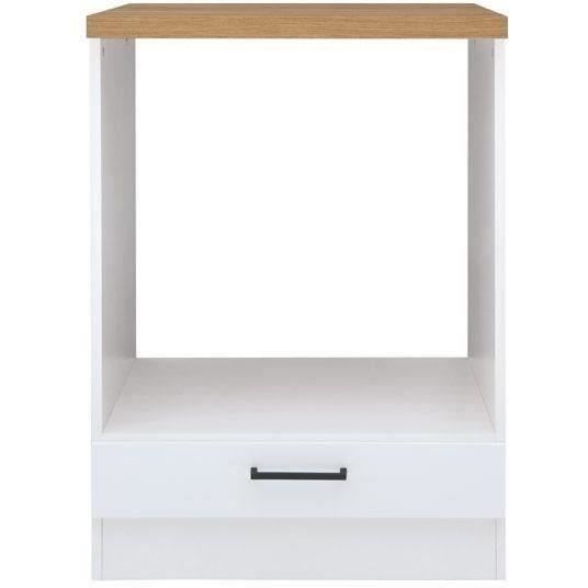 JUNONA Oven Base Cabinet - Glossy White - W 60 x H 86 x D 60 cm