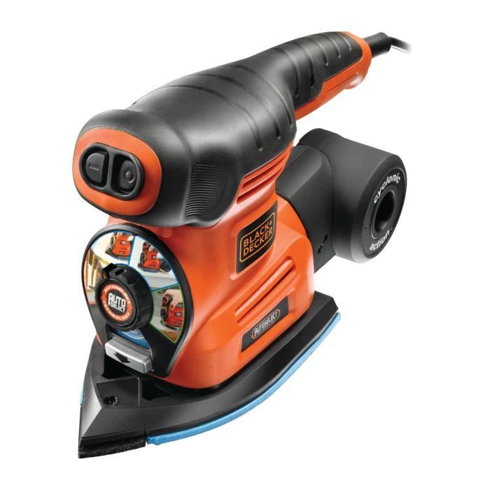 Black+Decker KA280K-QS Corded Multi-Sander Kit - 220W with 3 Adapters and 17 Discs
