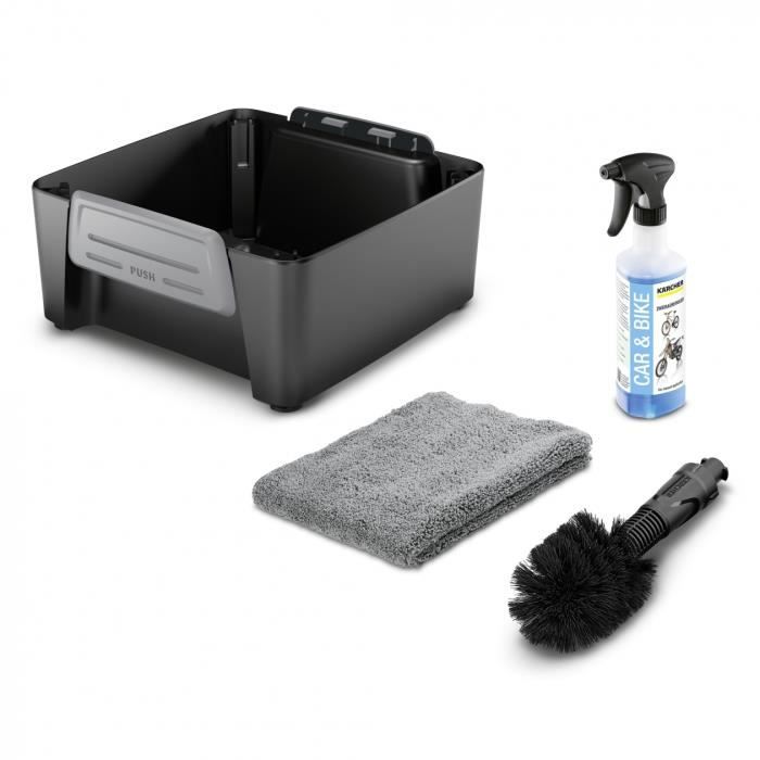 KARCHER Bike Kit - Accessory for OC3 Mobile Cleaner - Microfiber Cloth, Universal Brush, Bike Detergent