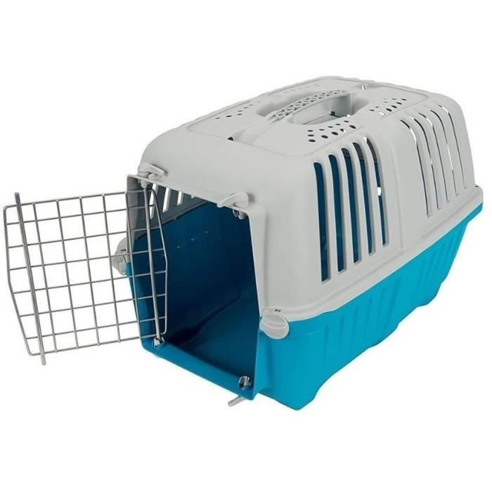 AIMÉ PRATIKO Pet Carrier for Dogs and Cats - Plastic - 48 x 31 x 32 cm - Metal Door