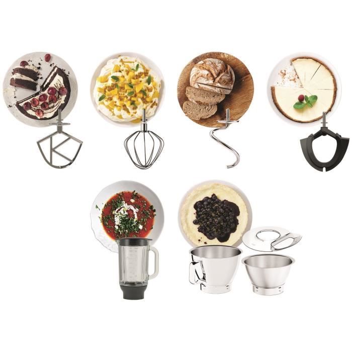 KENWOOD KVC85.124.SI Titanium Chef Baker Stand Mixer - 2 Stainless Steel Bowls - Integrated 6 kg Scale