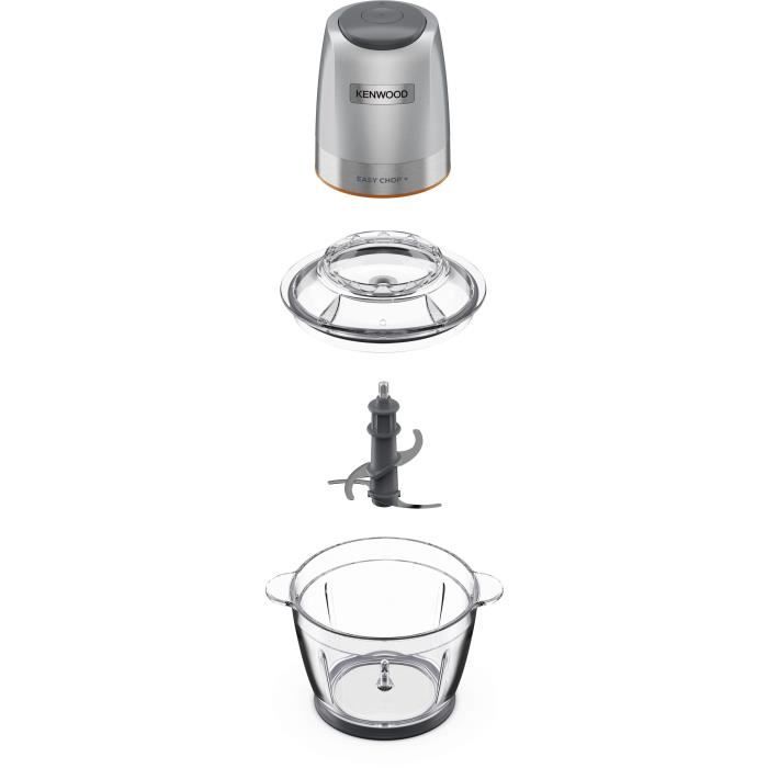KENWOOD Mini Chopper - CHP62.400S - 600 ML - 4 Stainless Steel Blades - 2 Speeds