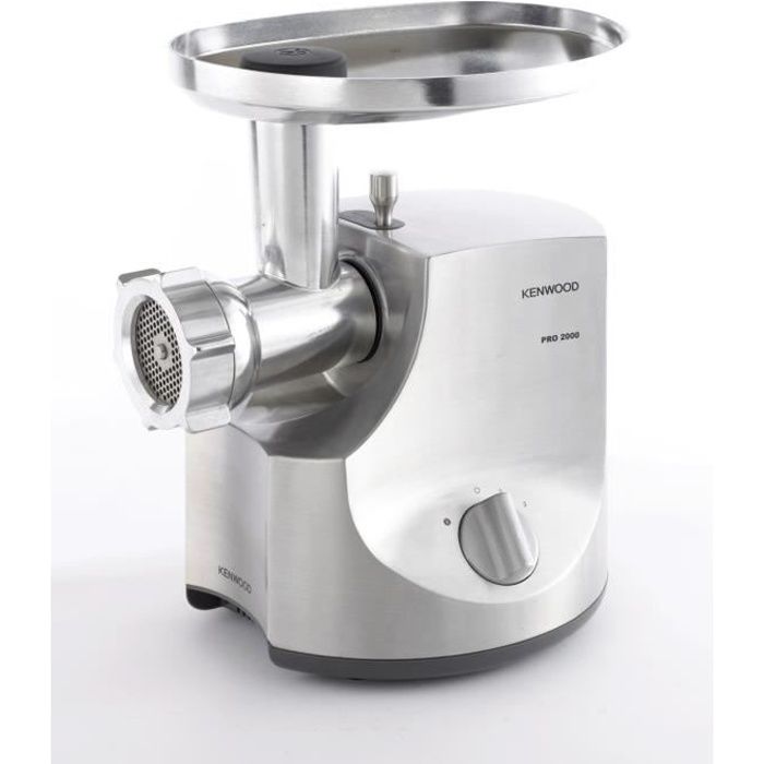 KENWOOD Meat Grinder - MG700 - 2000W - 3 kg/min - Brushed Aluminum 3kg/min