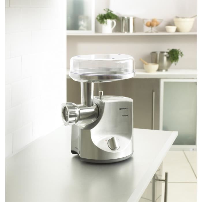 KENWOOD Meat Grinder - MG700 - 2000W - 3 kg/min - Brushed Aluminum 3kg/min