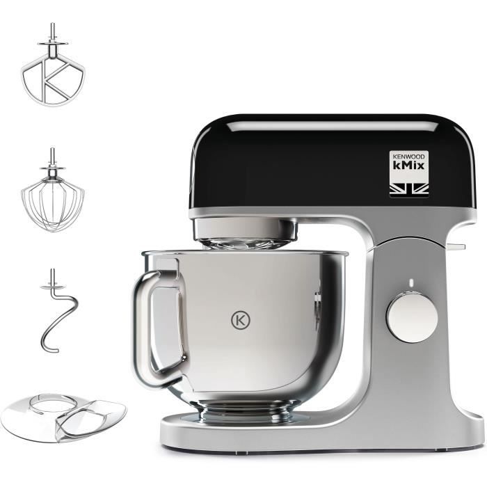 KENWOOD kMix KMX750BK Stand Mixer - 5 L Bowl - 6 Speeds - 3 Accessories - Black 5-liter