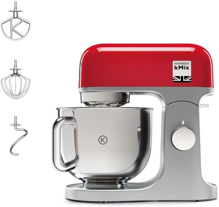 KENWOOD kMix KMX750RD Stand Mixer - Metal Body - Red - 6 Speeds - 1000 W - 5 L Stainless Steel Bowl