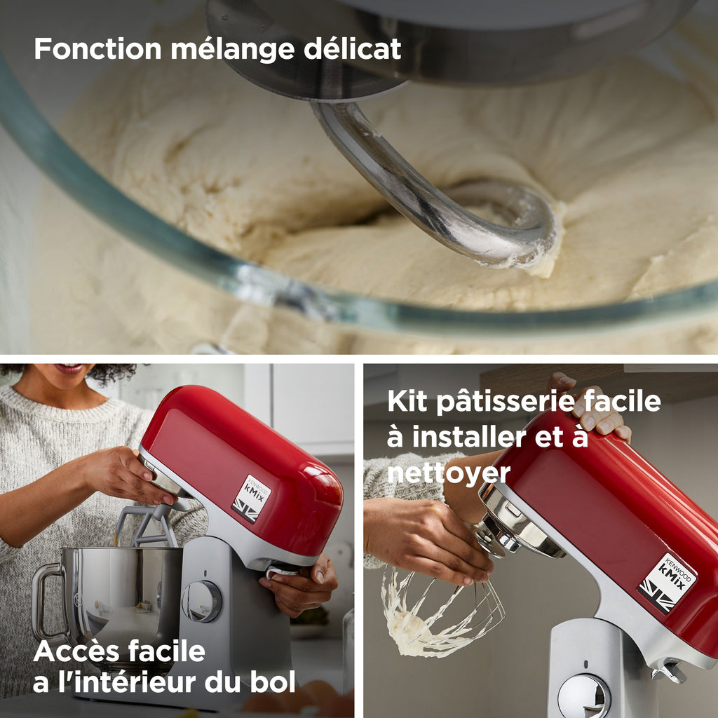 KENWOOD kMix KMX750RD Stand Mixer - Metal Body - Red - 6 Speeds - 1000 W - 5 L Stainless Steel Bowl