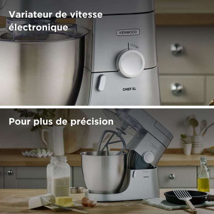 KENWOOD Chef XL Stand Mixer - 1200W - 6.7 L Bowl + Meat Grinder - KVL4170S