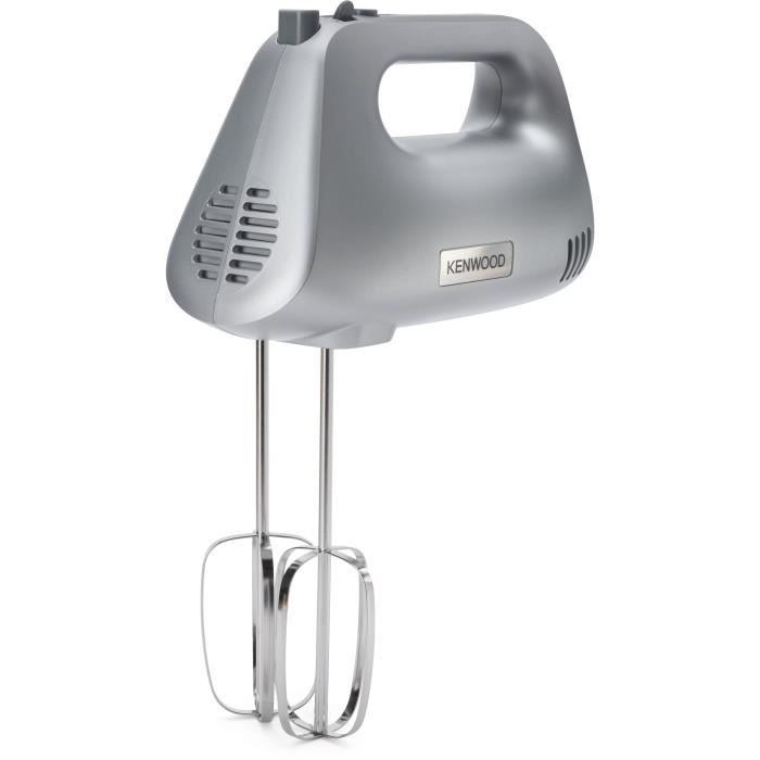KENWOOD HMP30.A0SI Hand Mixer 450W 5 Speeds + Turbo - Whisk - Dough Hook - Silver Plastic Body