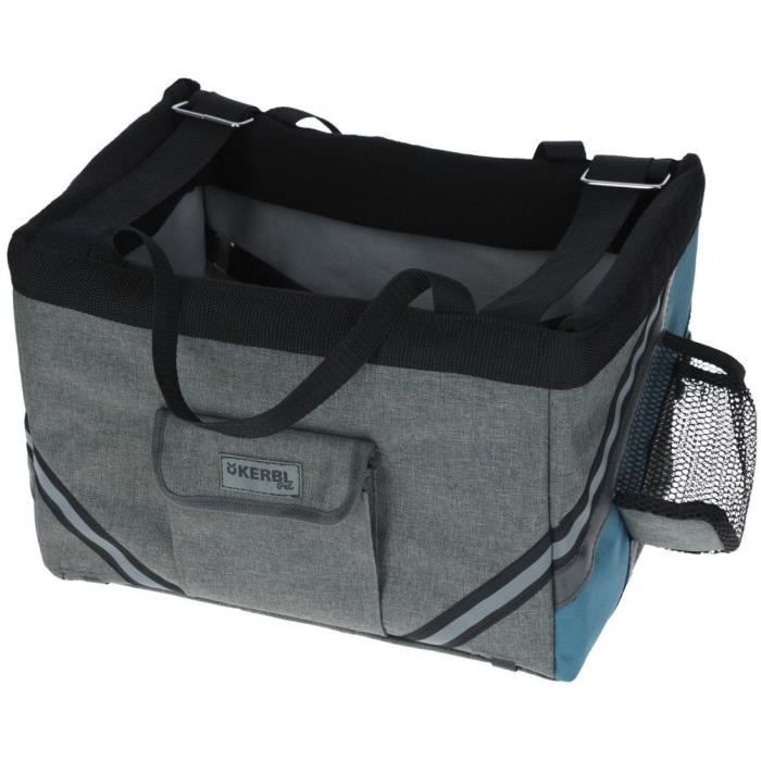 KERBL Vacation Bike Bag 38x29x25cm - Grey/Blue - For Dogs and Cats