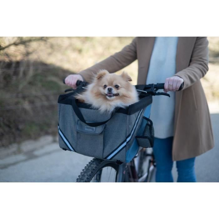 KERBL Vacation Bike Bag 38x29x25cm - Grey/Blue - For Dogs and Cats