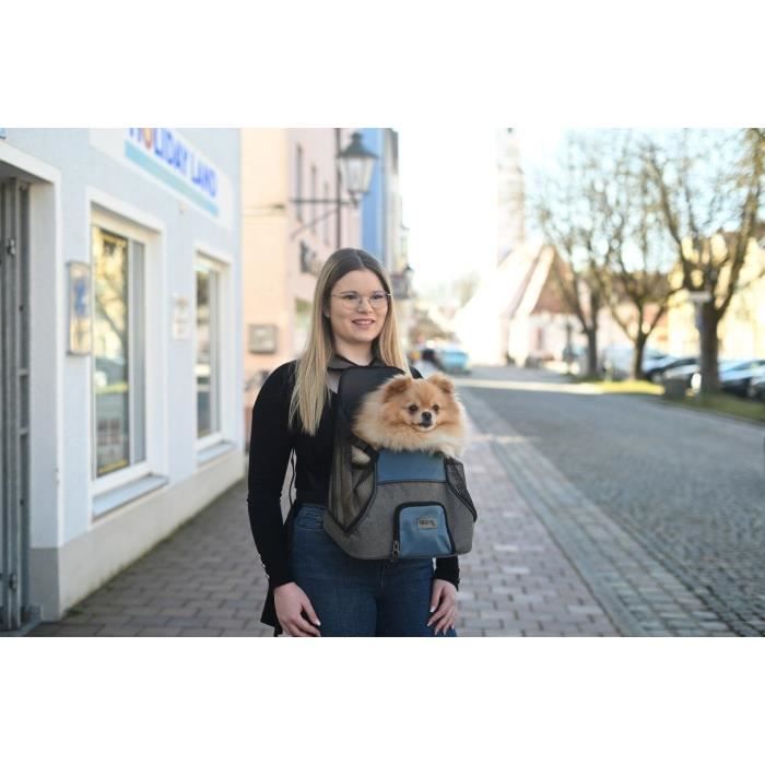 KERBL Front Carry Bag Vacation Grey/Blue 31 x 24 x 38 cm 31x24x38