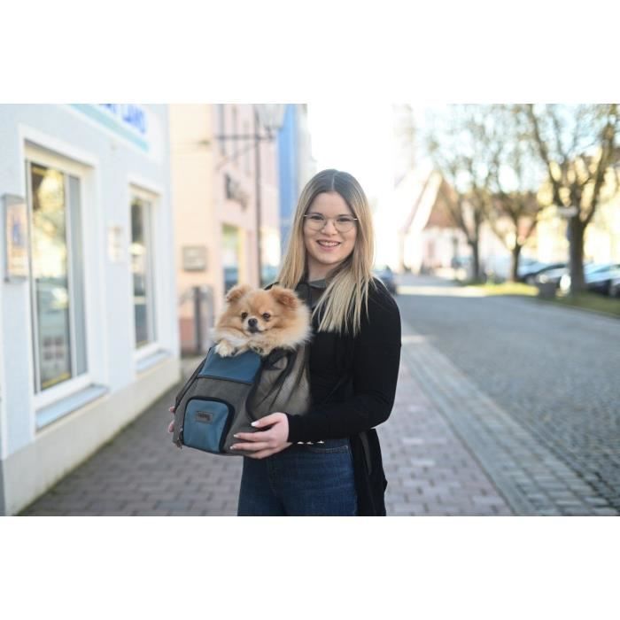 KERBL Front Carry Bag Vacation Grey/Blue 31 x 24 x 38 cm 31x24x38