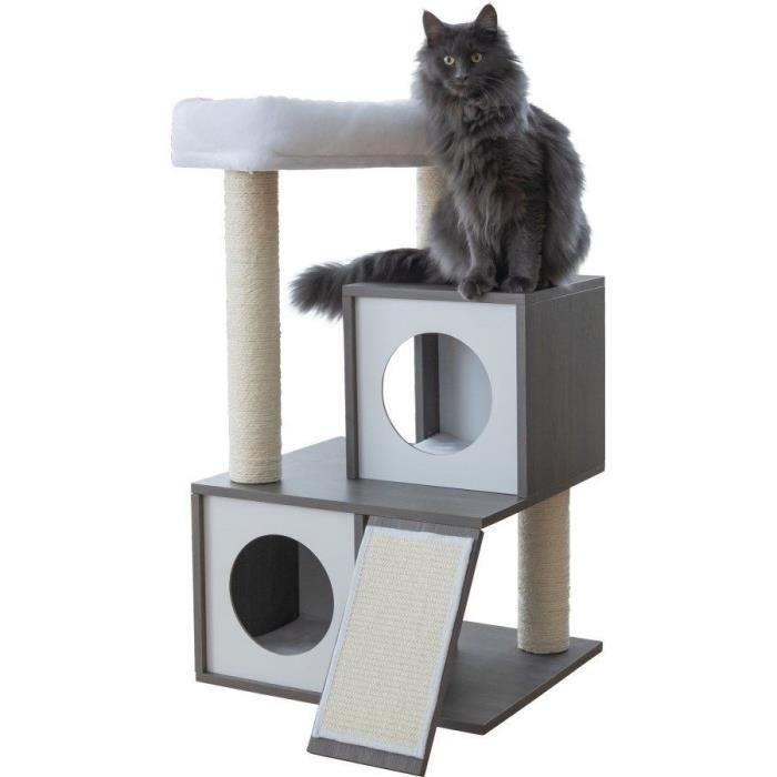 KERBL Flair Cat Tree - 48x44x86cm - White/Gray - Sisal