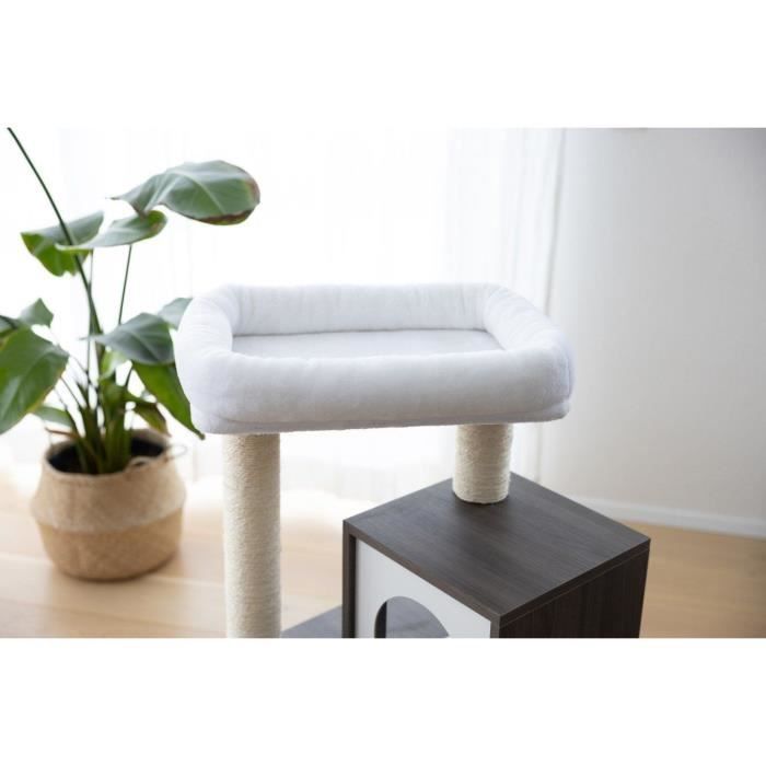 KERBL Flair Cat Tree - 48x44x86cm - White/Gray - Sisal