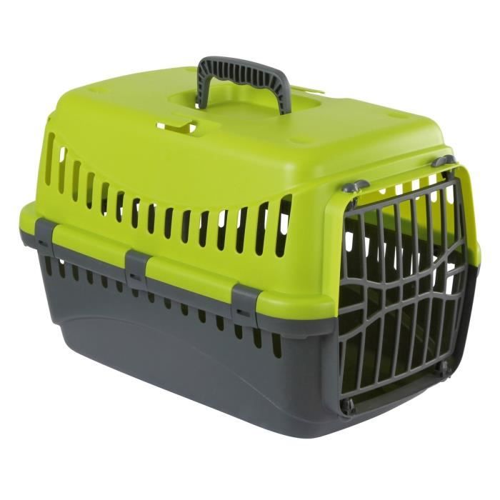 KERBL Dog Transport Box 48x32x32cm - Green and Dark Grey