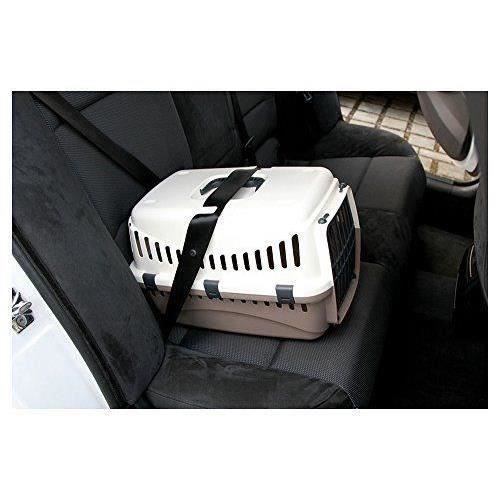 KERBL Expedition Dog Transport Box 48x32x32cm - Cream/Burgundy - Outdoor