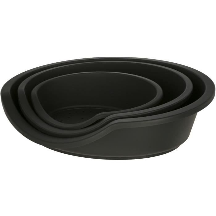 KERBL DREAMER Dog Bed - Black - Recycled Plastic - 80x60x25cm