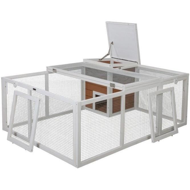 KERBL Outdoor Small Animal Enclosure - 132x102x59cm - Integrated House - Wire Mesh