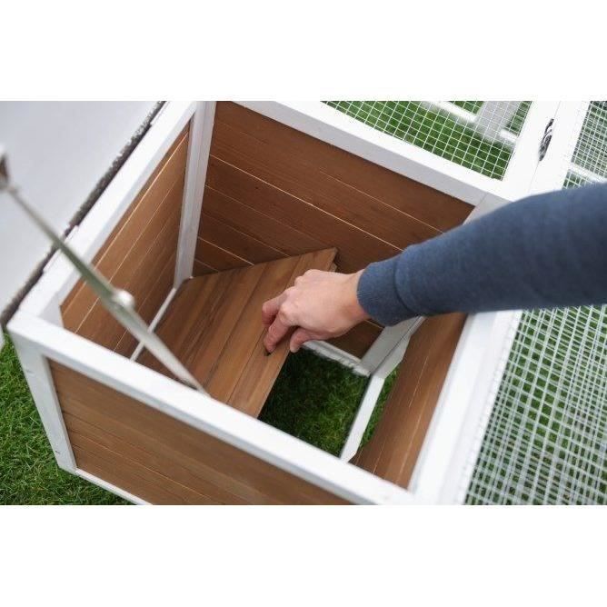 KERBL Outdoor Small Animal Enclosure - 132x102x59cm - Integrated House - Wire Mesh