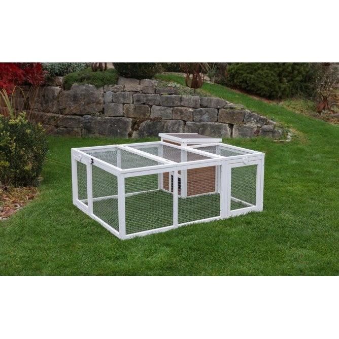 KERBL Outdoor Small Animal Enclosure - 132x102x59cm - Integrated House - Wire Mesh