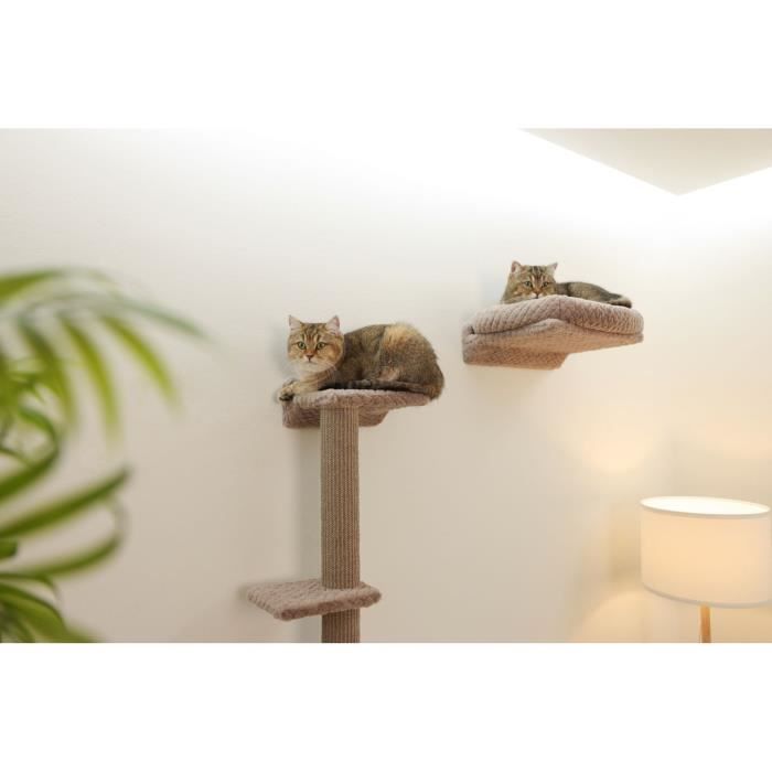 KERBL Cat Climbing Wall - MONTE ALPI - 8 Pieces - Grey
