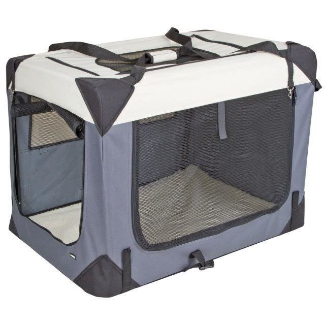 KERBL Dog Transport Box JOURNEY 81 x 58 x 58 cm Grey/Beige