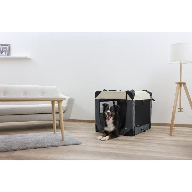 KERBL Dog Transport Box JOURNEY 81 x 58 x 58 cm Grey/Beige