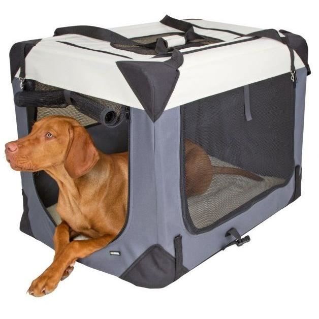 KERBL Dog Transport Box JOURNEY 81 x 58 x 58 cm Grey/Beige