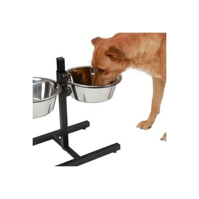 KERBL Dog Food Bar with 2x1800ml Bowls and PVC Base