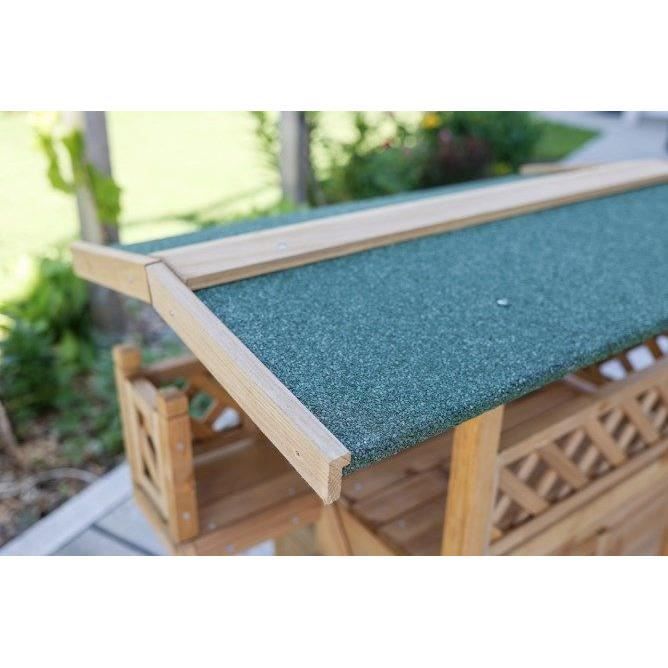 KERBL Lodge Cat House - Wood - Brown/Green - 77x50x73cm - For Small Cats