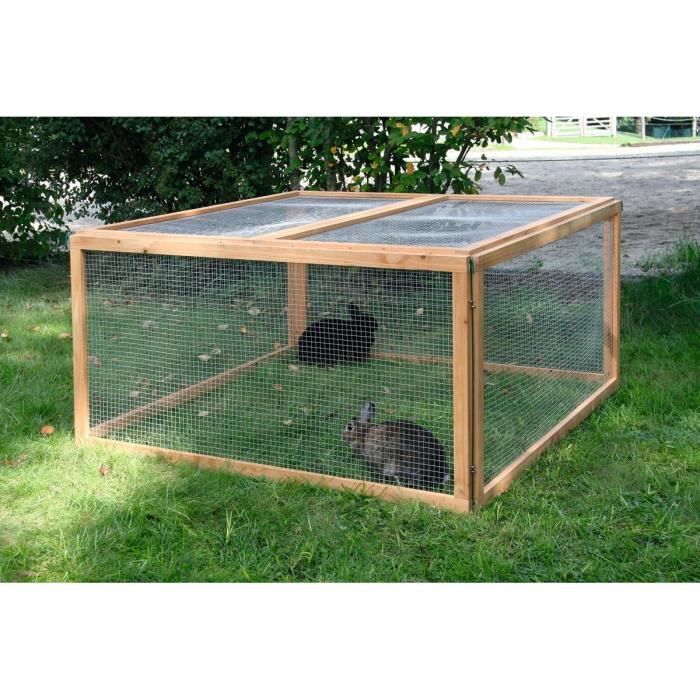 KERBL - Outdoor Rodent Enclosure - Vario Wood - Fine Mesh - 120 x 120 x 59 cm 120x120x59cm