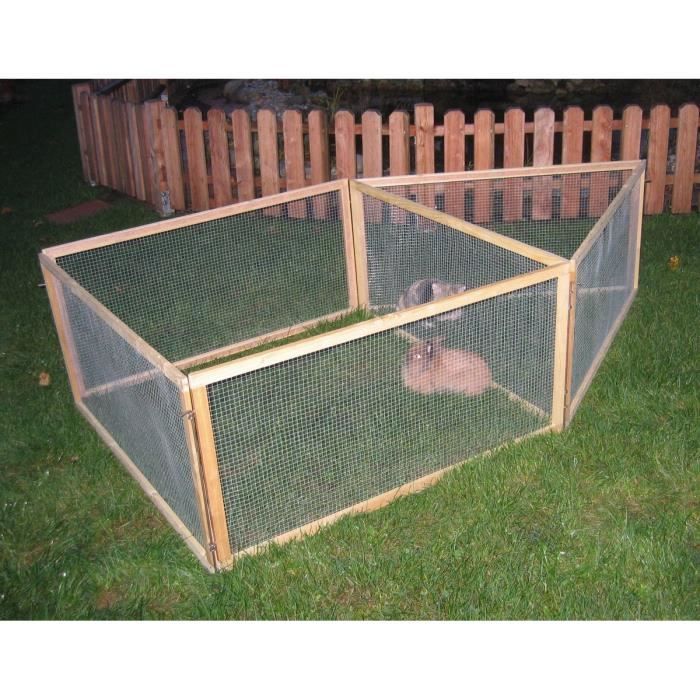 KERBL - Outdoor Rodent Enclosure - Vario Wood - Fine Mesh - 120 x 120 x 59 cm 120x120x59cm