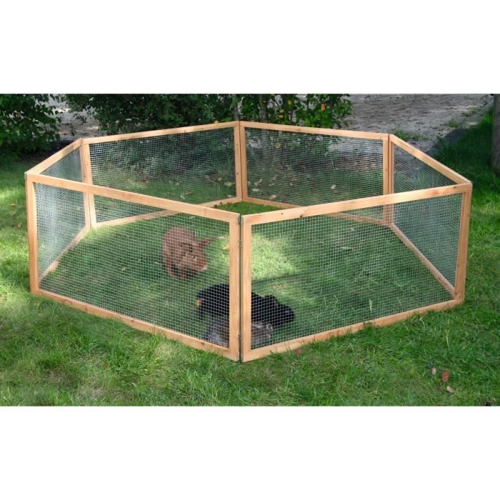 KERBL - Outdoor Rodent Enclosure - Vario Wood - Fine Mesh - 120 x 120 x 59 cm 120x120x59cm