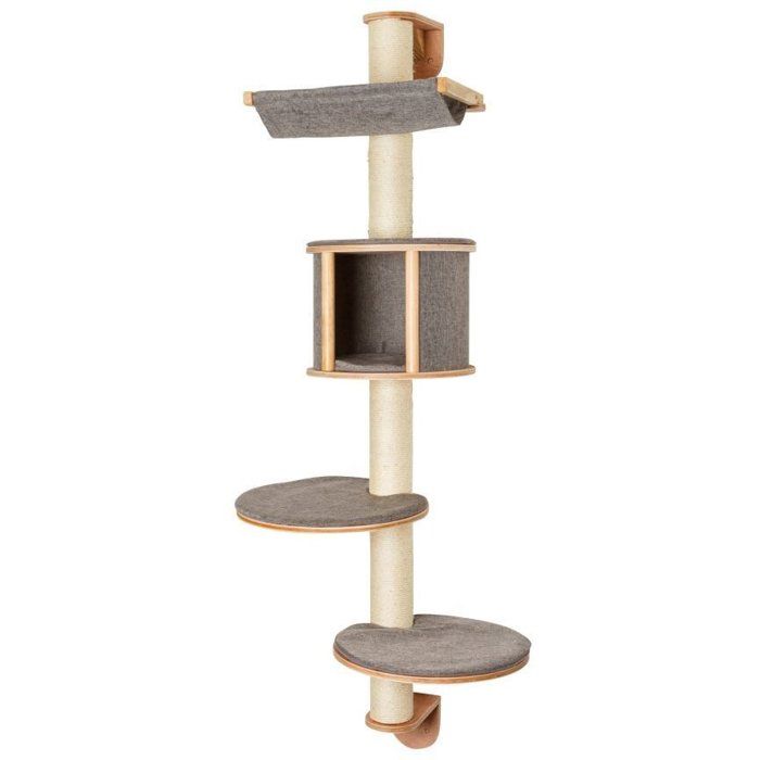KERBL Wall-Mounted Cat Tree - H. 168 cm - Tofana Dolomite - Gray