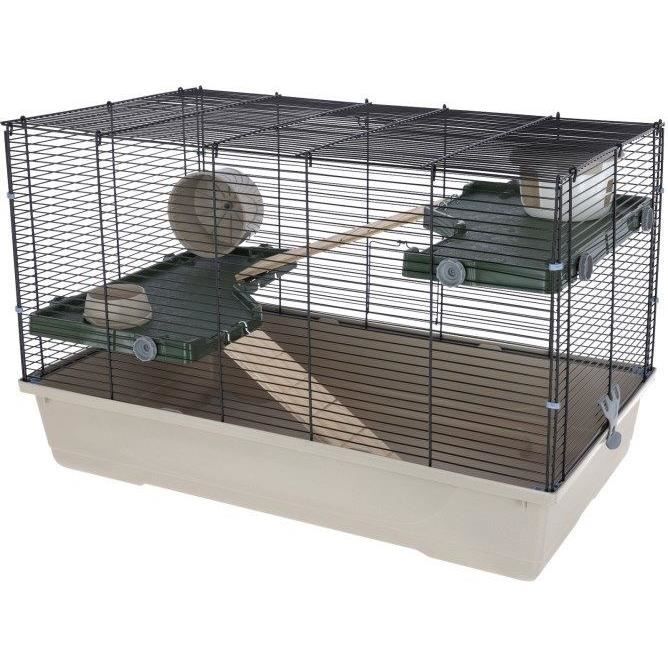 KERBL 3-Tier Cage for Small Rodents - 80 x 45 x 53 cm - FLAT NATURE