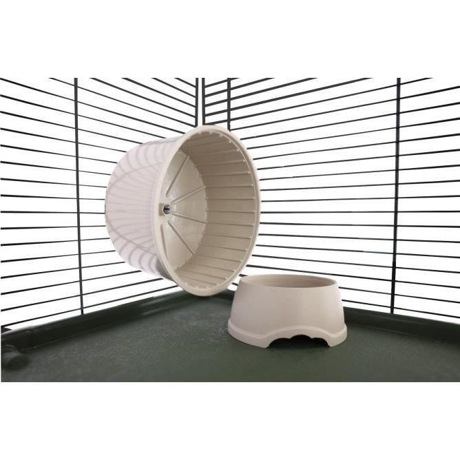 KERBL 3-Tier Cage for Small Rodents - 80 x 45 x 53 cm - FLAT NATURE