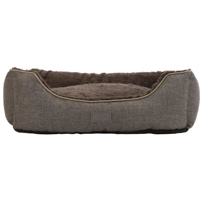 KERBL Samuel Dog Basket - 50 x 40 x 15 cm - Silver and Grey - For Dogs