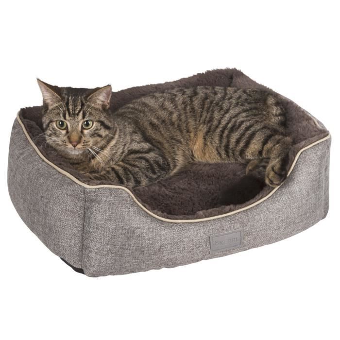 KERBL Samuel Dog Basket - 50 x 40 x 15 cm - Silver and Grey - For Dogs