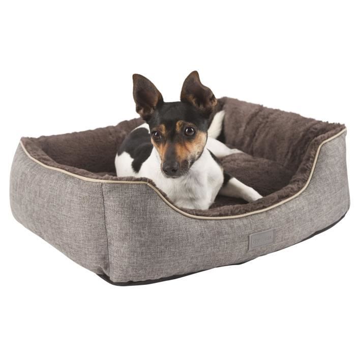 KERBL Samuel Dog Basket - 50 x 40 x 15 cm - Silver and Grey - For Dogs