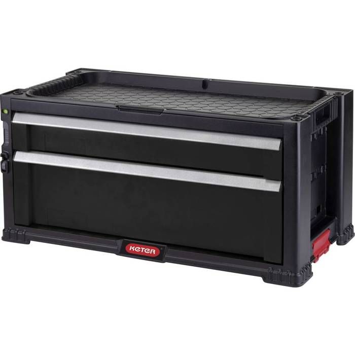 KETER Toolbox - 237790 - Empty - Black - Durable Construction