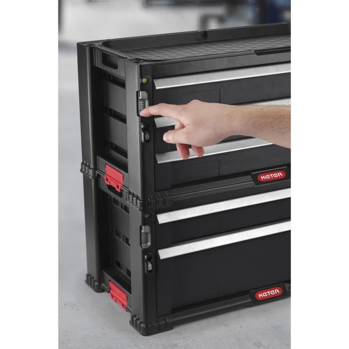 KETER Toolbox - 237790 - Empty - Black - Durable Construction