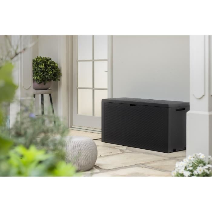 KETER 270 L Outdoor Resin Storage Box - Grey - Emily Garden Trunk